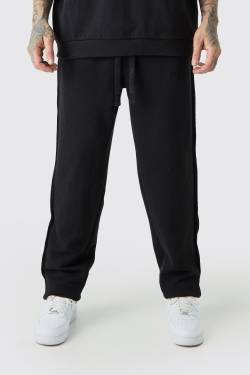 Mens Tall Oversized Pintuck Detail Heavyweight Jogger - Schwarz - S, Schwarz von boohooman