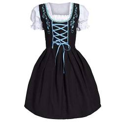 Trachtenkleid Damen, Damen Kostüm Bayern Oktoberfest Kleidung Drindl Frauenkostüm Beer Taverne Frauenkleid Kleid Eng Damen Bierfest Mädchen Kostüm von boseucn