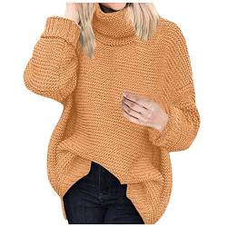 boseucn Damen Strickpullover Winter Baumwolle Strickpullover Damen Oversize Grobstrick Pullover Damen Gestreifter V-Ausschnitt Strickpullover Vintage Stricken Langarmshirt Pulli Sexy Sweater von boseucn