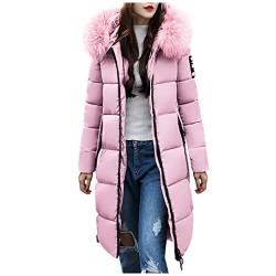 boseucn Mantel Damen Winter Lang Warm, Damen Daunenjacke Lang Mantel Daunenmantel Steppmantel Wintermantel Mit Kapuze Winter Warm Parka Winddicht Jacke Steppjacke Steppmantel von boseucn