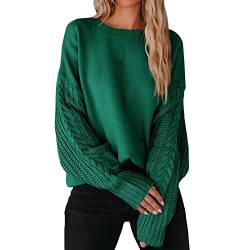 boseucn Pullover Damen Winter, Pullover Damen Elegant Rollkragenpullover Langarm Strickpullover Lässiges Stricken Pulli Winter Sweatshirt Oberteile Damen Fledermaus Rollkragen Oversized Pullover von boseucn