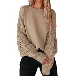 boseucn Pullover Damen Winter, Pullover Damen Elegant Rollkragenpullover Langarm Strickpullover Lässiges Stricken Pulli Winter Sweatshirt Oberteile Damen Fledermaus Rollkragen Oversized Pullover von boseucn