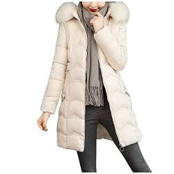 boseucn Winterjacke Damen Lang Daunenjacke Dicken Warm Gefüttert Wintermantel Winter Parka Jacke mit Kapuze Lange Daunenmantel Große Größen warme Steppjacke Mantel Übergangsjacke Mädchen Frauen von boseucn