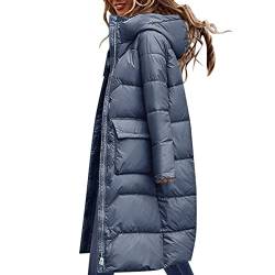 boseucn Winterjacke Damen Lang Daunenjacke Dicken Warm Gefüttert Wintermantel Winter Parka Jacke mit Kapuze Lange Daunenmantel Große Größen warme Steppjacke Mantel Übergangsjacke Mädchen Frauen von boseucn