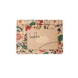 boshiho Karten Portemonnaie Damen Kreditkartenetui Vegan Kork Geldbörse Kreditkartenhalter aus Kork Brieftasche Korkgeschenk für Frauen Mutters Geschenk von boshiho
