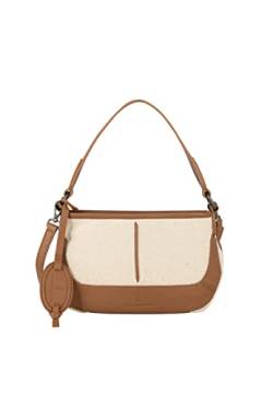 boundry Women's Umhängetasche aus Leder, BRAUN BEIGE von boundry