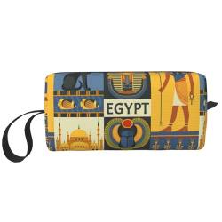 Aufbewahrungstasche aus der antiken Ägypten-Serie mit Aufdruck für den täglichen Gebrauch, tragbare einfache Handaufbewahrungstasche, Make-up-Reißverschluss-Reisetasche, kann Alltagsgegenstände, von bradkke