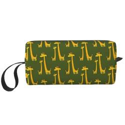 Aufbewahrungstasche mit Cartoon-Giraffen-Druck, tragbare einfache Handheld-Aufbewahrungstasche, Make-up-Reißverschluss-Reisetasche, kann tägliche Notwendigkeiten, Werkzeuge, Kosmetika, von bradkke