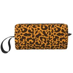 Aufbewahrungstasche mit Leopardenmuster, tragbar, einfache Handheld-Aufbewahrungstasche, Make-up-Reißverschluss, Reisetasche, kann Alltagsgegenstände, Werkzeuge, Kosmetika, Toilettenartikel und so von bradkke