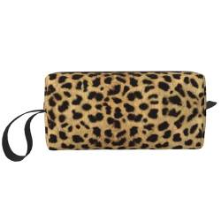 Aufbewahrungstasche mit Leopardenmuster, tragbar, einfache Handtasche, Make-up-Reißverschluss, Reisetasche, kann Alltagsgegenstände, Werkzeuge, Kosmetik, Toilettenartikel und so weiter aufbewahren, von bradkke