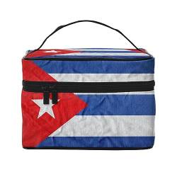 Reise-Make-up-Tasche mit Leopardenmuster, wasserabweisend, faltbar, Kulturbeutel, Lehrergeschenk, Flagge von Puerto Rico, Einheitsgröße, Kosmetikkoffer von bradkke