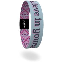 JUMA Größe L Motivations-Armbänder mit Glaubenssätzen - Glücksbringer Armband, Freundschafts-Armband und Energiearmband - geeignet für Kinder, Damen, Herren - perfektes Mitbringsel (BIY19) von brands2love