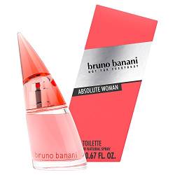 Bruno Banani Fragrance bruno banani Absolute Woman – Eau de Toilette Natural Spray – Fruchtig-blumiges Damen Parfüm – 1er Pack (1 x 20ml) Geblümt von bruno banani