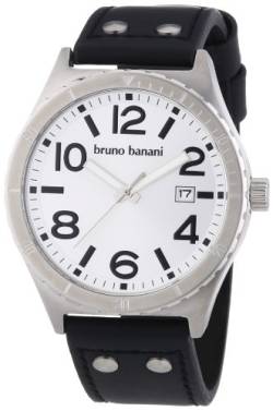 Bruno Banani Herren-Armbanduhr XL Ares Analog Leder BR21021 von bruno banani