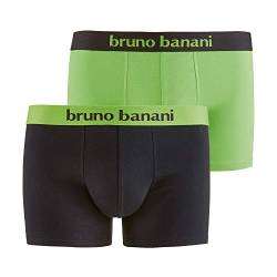 Bruno Banani Herren Flowing Boxershorts, pfelgrün/schwarz, S von bruno banani