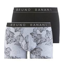 Bruno Banani Herren Short 2Pack Exotic Fish Unterwäsche, hellgrau Print//schwarz, XXL von bruno banani