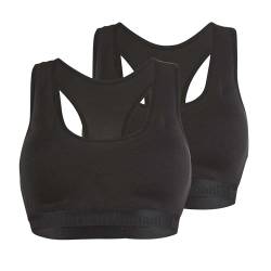 bruno banani Damen Bustier Sensitive Comfort (2 Stück) schwarz, L von bruno banani