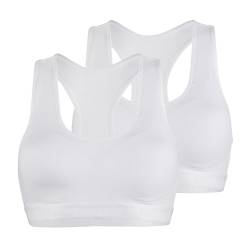 bruno banani Damen Bustier Sensitive Comfort (2 Stück) weiß, L von bruno banani