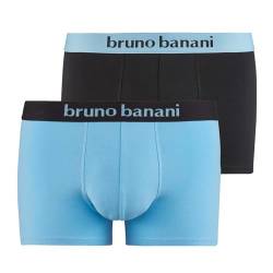 bruno banani - Flowing - Retro Short/Pant - 2er Pack (L Himmelblau/Schwarz) von bruno banani