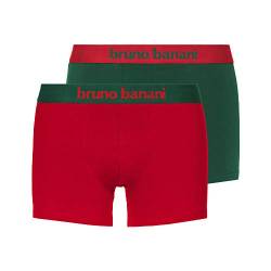 Bruno Banani Herren Flowing Boxershorts, orangerot // tannengrün, S von bruno banani