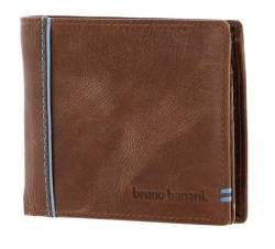 bruno banani Herren Geldbörse Portemonnaie Geldbeutel Cognac/Blau 4895 von bruno banani