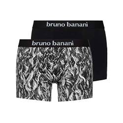 Bruno Banani Herren Scratch Boxershorts, schwarz/grau Print // schwarz, XXL von bruno banani
