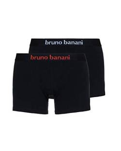 bruno banani Herren Short 2er Pack Flowing Boxershorts, Schwarz (schwarz/weiß/schwarz/rot 1936), XX-Large von bruno banani