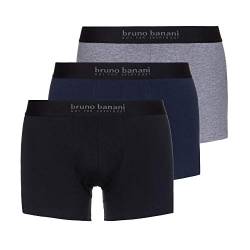 Bruno Banani Herren Short 3er Pack Energy Cotton Boxershorts, Mehrfarbig (Schwarz//Navy//Graumelange 2753), Small (Herstellergröße: S) von bruno banani