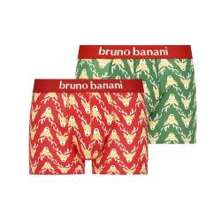 bruno banani Herren Shorts HOLY TIME - Originelle Boxershorts mit weihnachtlichem Design, Branding am Bund, anliegend, Geschenkset, atmungsaktiv, Größe S-3XL (2 Stück) von bruno banani