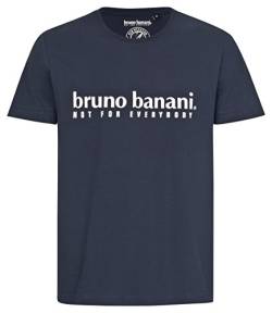 bruno banani Herren T-Shirt, Rundhals in Marineblau, Größe M von bruno banani