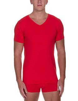 Bruno Banani Herren V-Shirt Check Line 2.0 Unterhemd, Rot (Rot Karo 1070), Large (Herstellergröße: L) von bruno banani