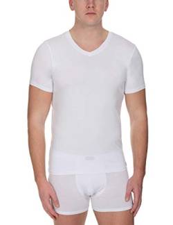 bruno banani Herren V-Shirt Infinity Unterhemd, Weiß (Weiß 001), Large (Herstellergröße: L) von bruno banani