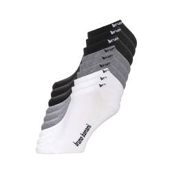 bruno banani unisex SNEAKER SOCKEN weiß/grau/schwarz 35-38 von bruno banani