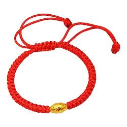 budiniao Armbänder Verstellbarer Faden Rote Liebe Glücksknoten Armband Handgemachte Seil Armreifen Charme Schmuck Liebhaber Zubehör, 1 (1 Stück) von budiniao