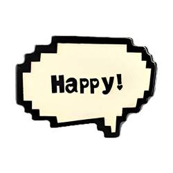 budiniao Brosche Lächeln Gesicht kleine Cartoon Acryl Fibel glatt umweltfreundlich wasserdicht Modeschmuck Männer Geschenk Jahrestag, Glücklich von budiniao