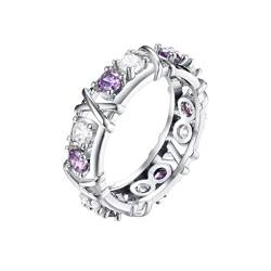 budiniao Frauen Ring Kristall Funkelnde Handwerk Knuckle Schmuck Mode Stilvolle Exquisite Hand Dekoration Party Urlaub Zubehör, Größe 6 von budiniao