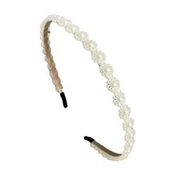 budiniao Haarschleife Perle Stirnband Schmuck Bündel Waschen Feine Verarbeitung Retro Langlebige Exquisite Damen Accessoires, Typ 1 von budiniao