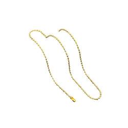 budiniao Halskette Rund Anhänger Metall Choker Zarte Mode Ketten Armband Schlüsselanhänger Schmuck Damen Geschenke Selbstmontage, Gold, 60 cm/2.4 mm von budiniao