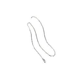 budiniao Halskette Rund Anhänger Metall Choker Zarte Mode Ketten Armband Schlüsselanhänger Schmuck Damen Geschenke Selbstmontage, Weiß K, 60 cm/2.4 mm von budiniao