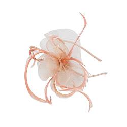 budiniao Mesh Fascinator Frauen Kopfschmuck, Mehrfarbig, Foto Accessoires, Abschlussball, Braut Shooting, Bühne, Party, Kopfbedeckung, Foto Kopfschmuck, Orange von budiniao