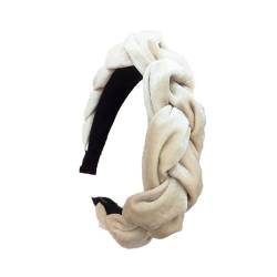 budiniao Rutschfestes Stirnband für Mädchen, schweißabsorbierend und langlebig, Haarschmuck, Haarband, Tuch, Haarband, langlebig, tragbar, milchig weiß von budiniao