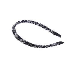budiniao Strass Stirnband für Frauen, tragbar, dekorativ, entzückend, lässig, einfacher Stil, Ersatz, modisches Stirnband, Kopfbedeckung, Grau von budiniao