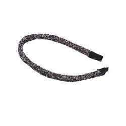 budiniao Strass Stirnband für Frauen, tragbar, dekorativ, entzückend, lässig, einfacher Stil, Ersatz, modisches Stirnband, Kopfbedeckung, Schwarzgrau von budiniao