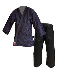 Hapkido-Anzug schwarz mit blauen Rauten (180) von budodrake