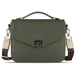 Bugatti Ella Classic Bag Damen, Damenhandtasche Schultertasche Henkeltasche – Olive von bugatti