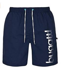 Bugatti - Herren Badeshort in Marineblau, türkis oder schwarz, Navy (Marine), M von bugatti