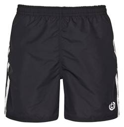 Bugatti Moderne Herren Badeshort, Marineblau mit weißen Streifen, Schwarz, Gr.- M von bugatti