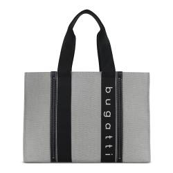 bugatti Ambra Tote Bag aus Canvas, Shopper, Umhängetasche für Damen in schwarz von bugatti