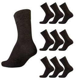 bugatti Basic Mens Socks 9er Pack 6703 180 brown melange Strumpf Socken, Size:43-46 von bugatti