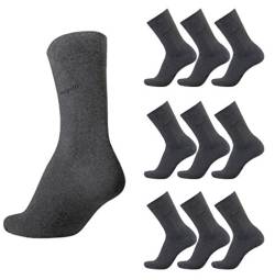 bugatti Basic Mens Socks 9er Pack 6703 620 anthracite anthrazit grau Strumpf Socken, Size:43-46 von bugatti